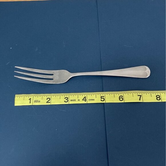 Vtg Rogers Jefferson  Manor Pattern Dinner Fork Round Soup Spoon Stainless Japan - Picture 5 of 8